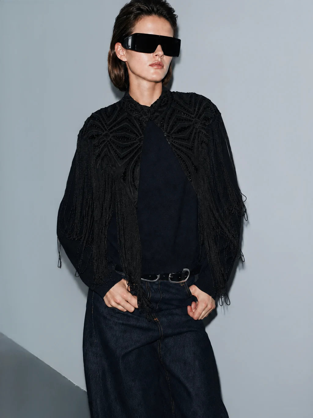 GREAT DRESS: Tassel Cape Shawl