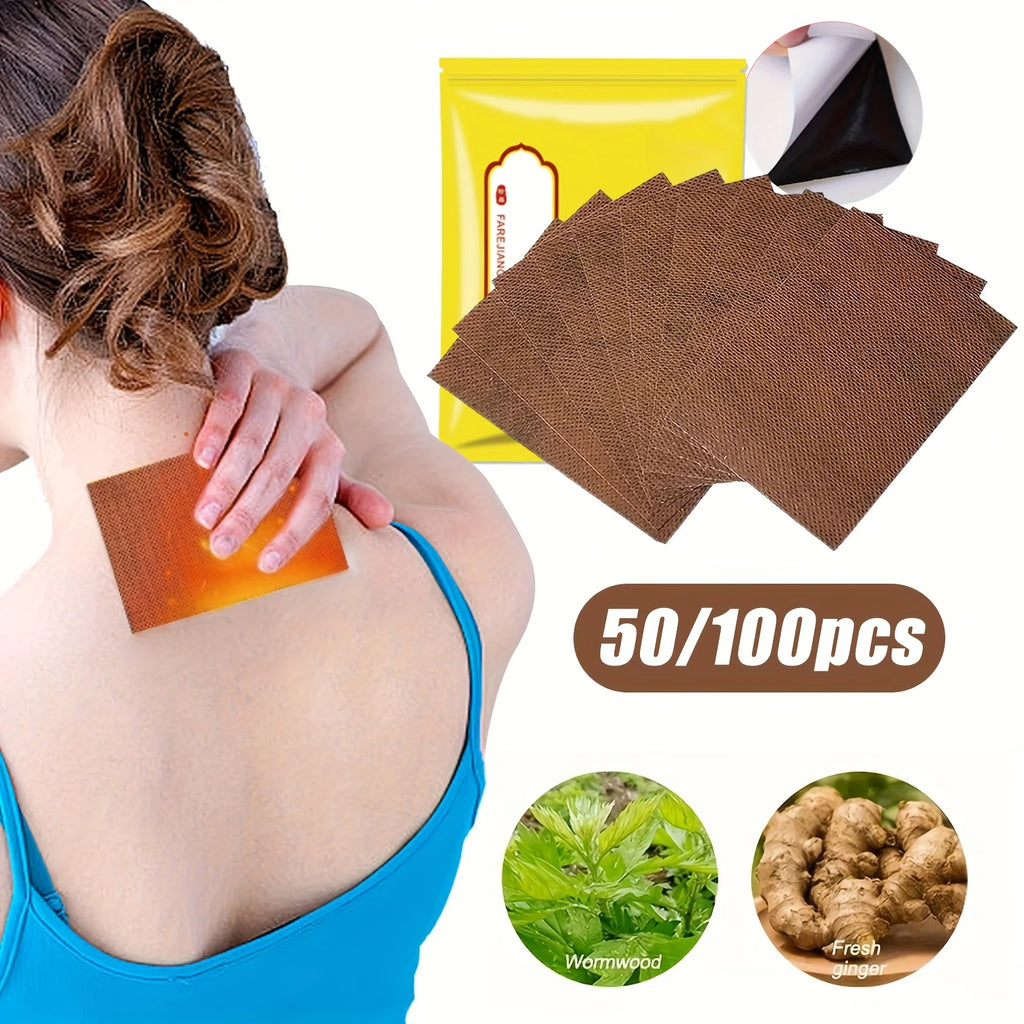 50/100pcs heating patch, suitable for neck, shoulders, back, knees, abdomen warm heating, portable